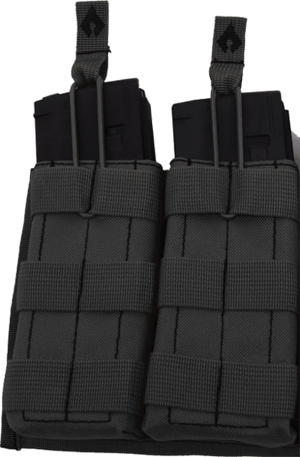 Advance Warrior Solutions Open Top Double Mag Pouch for AR15 AR10 AK47 Black