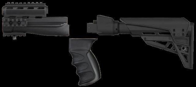 EDEMO ATI Outdoor AK-47 Elite Package Mil-Spec Stock w/ TactLite Cheekrest Strikeforce Handguard X1 Pistol Grip Scorpion Recoil System Black One Size - Ati Outdoors