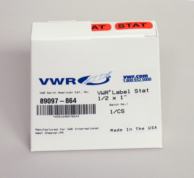 VWR Vwr Label Stat 1.5x3/8 Rl1000 VWR-L13-C, Unit CS