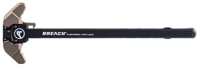 Aero Precision Breach Ambidextrous Charging Handle AR-10/M5 .308 Winchester Small Lever Anodized Black/Kodiak Brown