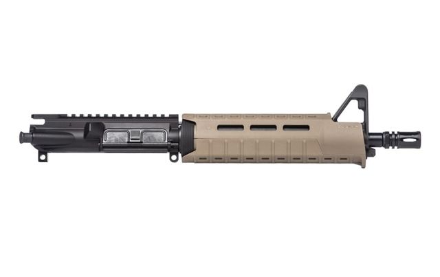 Aero Precision AR-15 Complete Upper Receiver 5.56 Carbine Length 10.5 inch Barrel w/Pinned FSB Magpul MOE SL Handguard A2 Flash Hider FDE Cerakote - Aero Precision