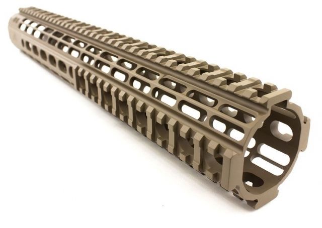 Aero Precision AR15 15in Enhanced Quad Rail Handguard Gen 2 FDE Cerakote - Aero Precision