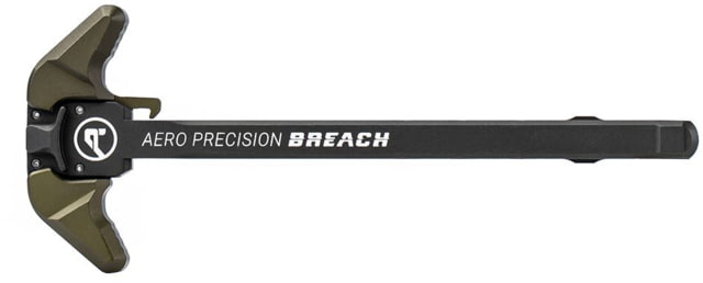 Aero Precision Breach Ambidextrous Charging Handle AR-15 5.56x45mm NATO Large Lever Anodized Black/OD Green - Aero Precision