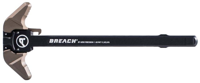 Aero Precision Breach AmbidextroUSA Charging Handle, AR-15, 5.56x45mm NATO, Large Lever, Anodized Black/Kodiak Brown, APRA700141C by USA Aero Precision AR15 Gun Upper Parts