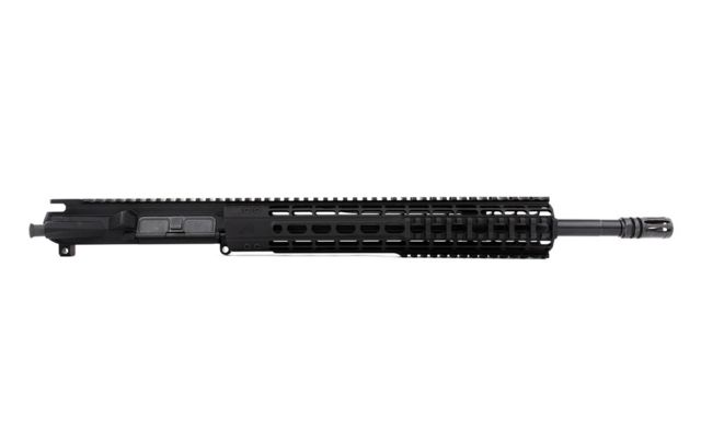 Aero Precision M4E1 Complete Upper Receiver AR-15 5.56x45mm NATO 16 in Mid Length Barrel 12 in Quad Rail Handguard No BCG/CH Anodized Black - Aero Precision