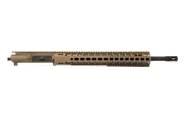 Aero Precision M4E1 Complete Upper Receiver AR-15 18 in Rifle Length Barrel 15 in Quad Rail Handguard No BCH/CH Magpul Cerakote Flat Dark Earth - Aero Precision