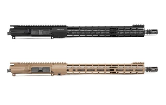 Aero Precision Complete Upper Receiver, M4E1-T, .223, 16in, Wylde Fluted Barrel, 15in M-LOK ATLAS S-ONE Handguard, Cerakote, Flat Dark Earth, APAR700315M50 by USA Aero Precision AR15 Gun Upper Receivers