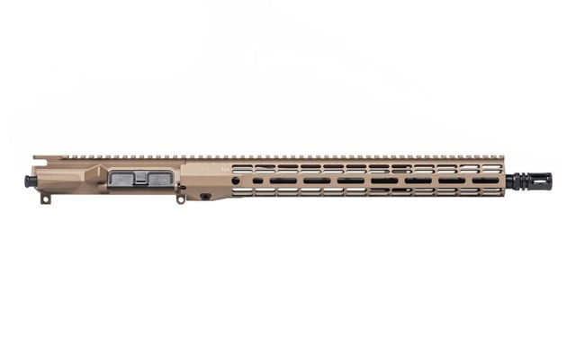 Aero Precision M4E1 Threaded 5.56mm Complete Upper Receiver 16in Mid-Length Barrel 1-7 Twist A2 Flash Hider ATLAS R-ONE Handguard FDE Cerakote