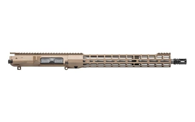 Aero Precision M5 Complete Upper Receiver 16in .308 SS Mid Barrel w/ATLAS S-ONE 15in M-LOK Handguard Anodized Flat Dark Earth - Aero Precision