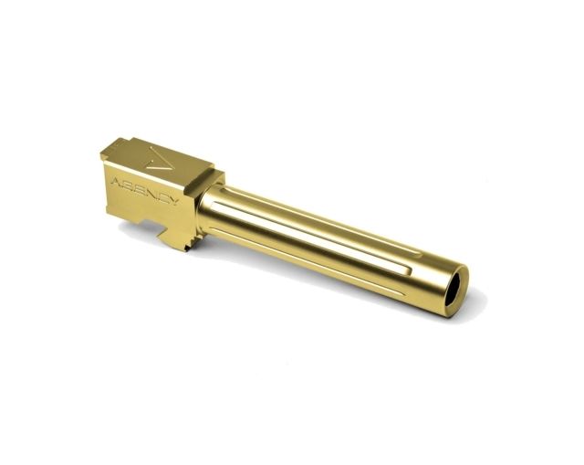 Agency Arms Mid Line Compatible Barrel Fluted Glock 17 TiN Gold MLG17FTiN - Agency Arms