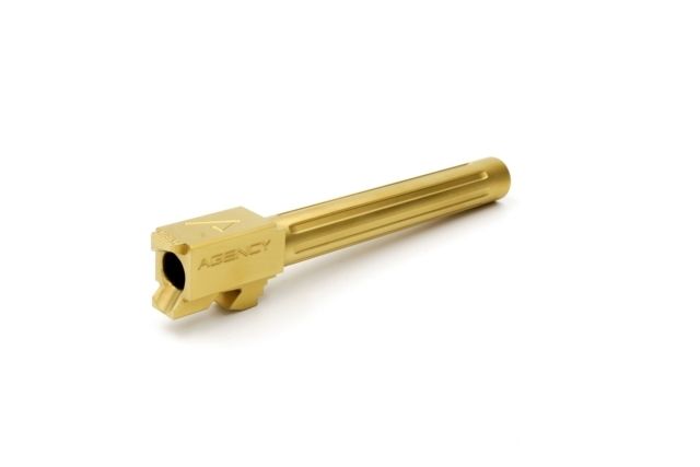 Agency Arms Mid Line Match Grade Drop-In Barrel Fluted Glock 34 Gold Titanium Nitride - Agency Arms