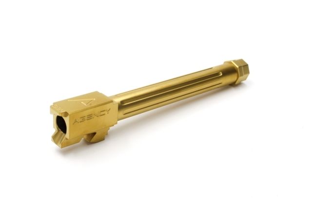 Agency Arms Mid Line Match Grade Drop-In Barrel Threaded/Fluted Glock 34 Gold Titanium Nitride - Agency Arms