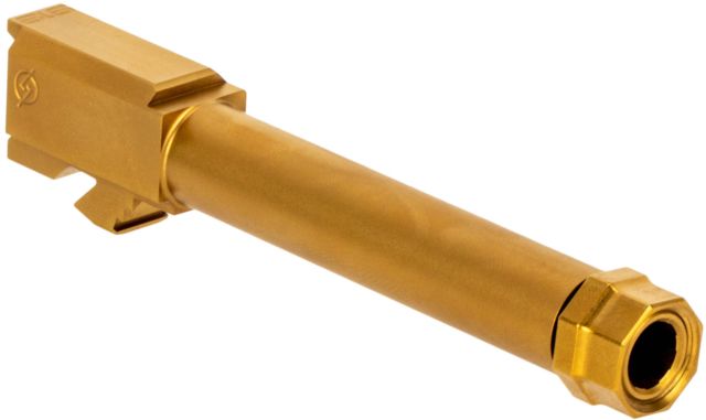 Agency Arms Syndicate Drop-In Match Grade Barrel Threaded Glock 19 Gen1-4 1-10 Twist 1/2x28 Thread Protector Titanium Nitride Gold - Agency Arms