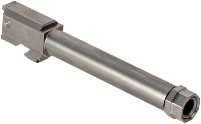 Agency Arms Syndicate Drop-In Match Grade Barrel Threaded Glock 17 Gen1-4 1-10 Twist 1/2x28 Thread Protector Stainless Steel Silver - Agency Arms
