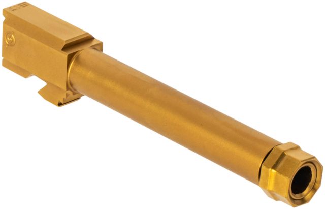 Agency Arms Syndicate Drop-In Match Grade Barrel Threaded Glock 43 1-10 Twist 1/2x28 Thread Protector Titanium Nitride Gold - Agency Arms