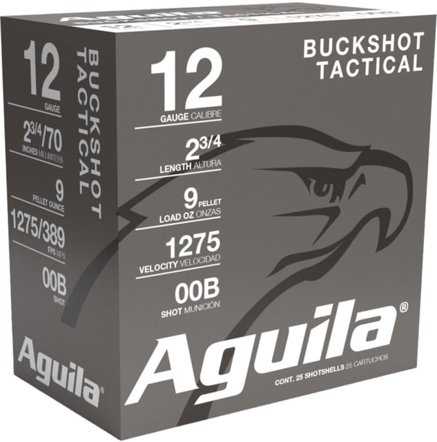ila Ammunition 12 Gauge 2-3/4 00Buck 1275fps Shotgun Buckshot 25 Rounds Ammo