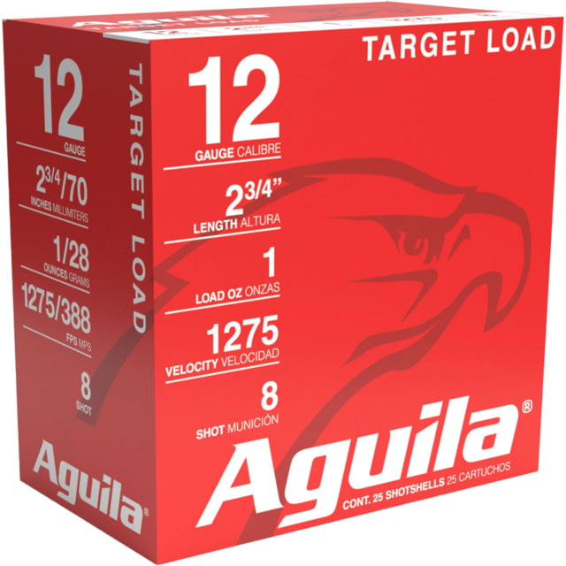Aguila Ammunition 12 Gauge 2 3/4 in 1 oz 8 Shot Shotgun Ammo 25 Rounds - Aguila Ammunition