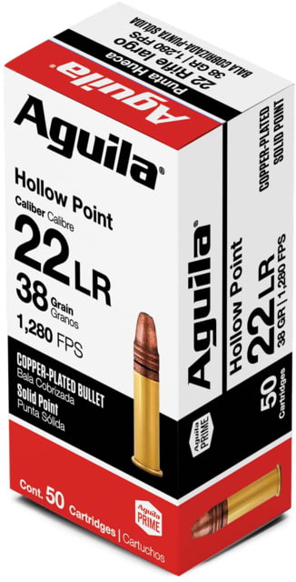 ila Ammunition .22 Long Rifle 38 Grain Super Extra Copper-Plated Hollow Point Brass Case 50 Rounds Ammo