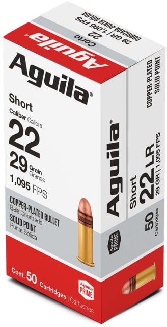 ila Ammunition .22 Short 1095fps. 29 Grain Copper Plated Brass Case 50 Rounds Ammo