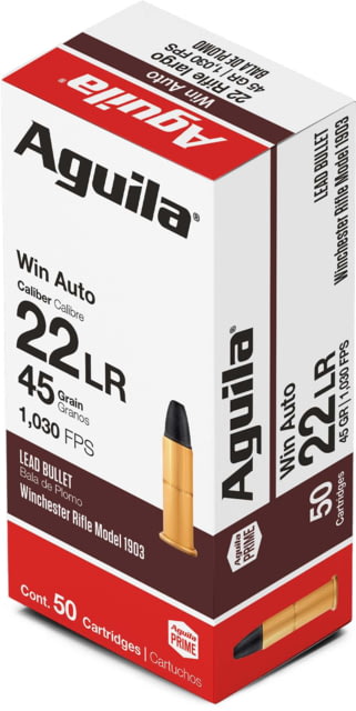 ila Ammunition .22 Win 45 Grain Lead Round Nose Brass Cased 50 Rounds Ammo