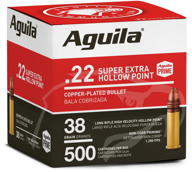 ila Ammunition .22LR 38 Grain Plated Hollow Point Brass Case 500 Rounds Ammo