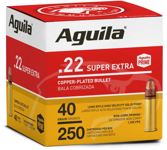 ila Ammunition .22LR High Vel. 1255fps. 40 Grain Plated Lead Round Nose Brass Case 250 Rounds Ammo
