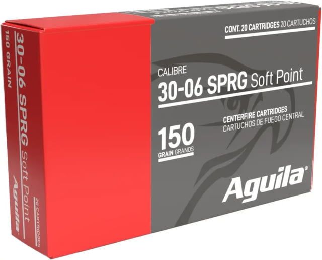 Aguila Ammunition 30-06 Springfield 150 Grain Soft Point InterLock Boat Tail Brass Cased Rifle Ammo 20 Rounds ila Ammunition 30-06 Springfield 150 Grain Soft Point InterLock Boat Tail Brass Cased Rifle 20 Rounds Ammo