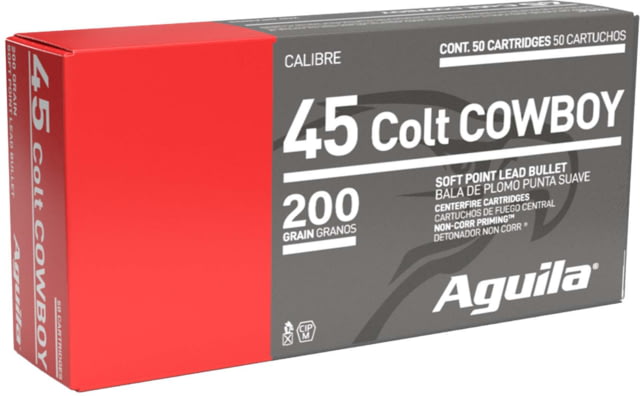 ila Ammunition .45 Long Colt 200 Grain Soft Point Brass Case Pistol 50 Rounds Ammo