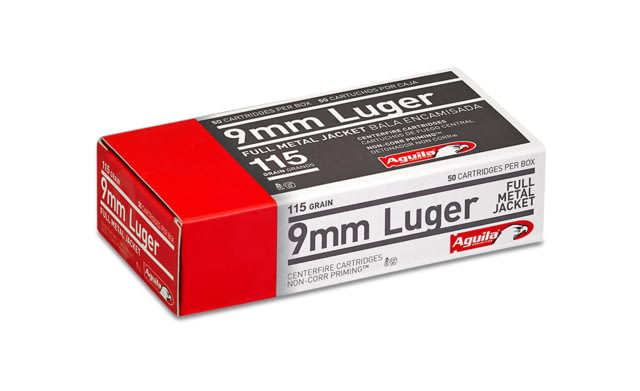 ila Ammunition 9mm Luger 115 Grain Full Metal Jacket Brass Case 1000-Rounds Ammo