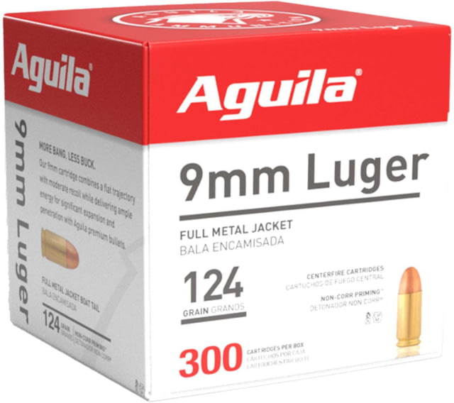 ila Ammunition 9mm Luger 124 Grain Full Metal Jacket Brass Case Pistol 1200 Round Ammo