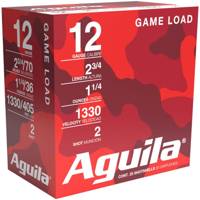 Aguila Ammunition Field 12 Gauge 1 1/4 Oz 2 3/4in Centerfire Shotgun Ammo 25 Rounds ila Ammunition Field 12 Gauge 1 1/4 Oz 2 3/4in Centerfire Shotgun 25 Rounds Ammo