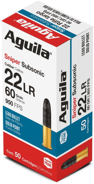 ila Ammunition Special Sniper Subsonic 22LR 60 Graain Lead Round Nose Brass Case 50 Rounds Ammo