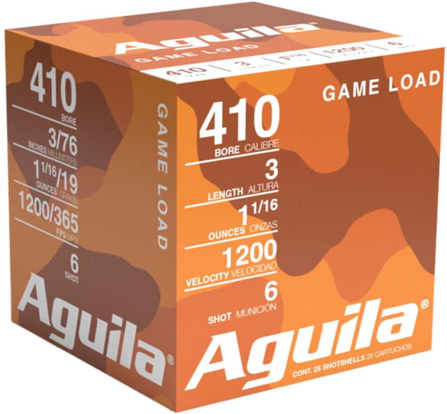 ila Ammunition Sub-Gauge .410 Gauge 11/16 Oz 3in 6 Shot Centerfire Shotgun 25 Rounds Ammo