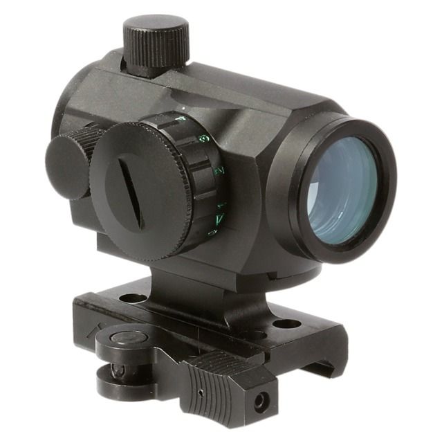 AIM Sports Inc 1X20 Dual Illuminated Micro Dot w/QD Lower 1/3 Co-Witness Riser Black - Aim Sports Inc