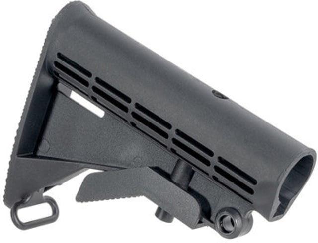 AIM Sports Inc 6 POS Collapsible STK/AR10 Black Small  Black Small - Aim Sports Inc