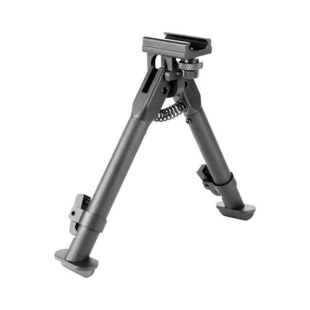 AIM Sports Inc AR Handguard Rail Bipod-Standard Black Medium  Black Medium - Aim Sports Inc
