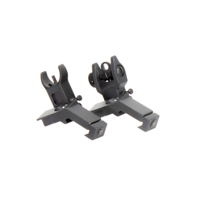 AIM Sports Inc AR Low Profile 45 Degree Flip-Up Sight Set Black Small  Black Small - Aim Sports Inc