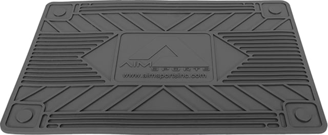 AIM Sports Inc Black Rubber Cleaning Mat Black Large  Black Large - Aim Sports Inc