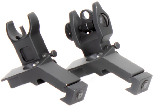 AIM Sports Inc AR Low Profile 45 Degree Flip-Up Sight Set Black Small - Aim Sports Inc