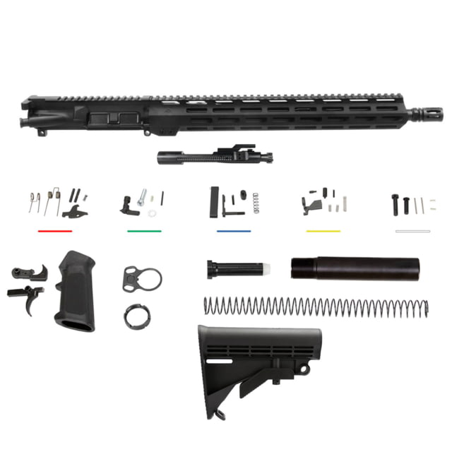 AIM Sports Inc Complete AR Rifle Kit Mid-Length 300 Blk 16in Black Large  Black Large - Aim Sports Inc