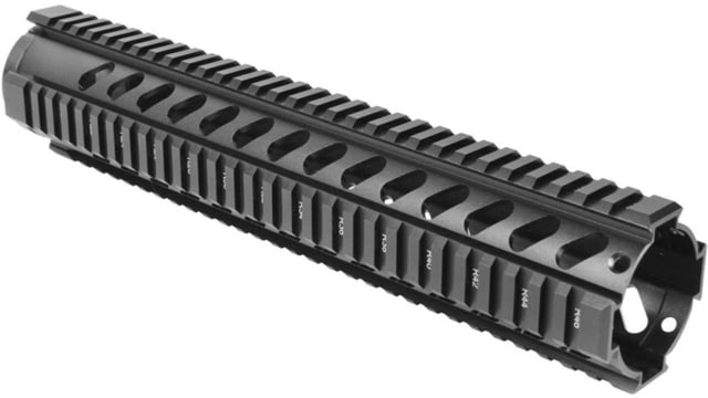AIM Sports Inc Rifle-Length AR Free Float Quad Rail- V3 Black Large - Aim Sports Inc