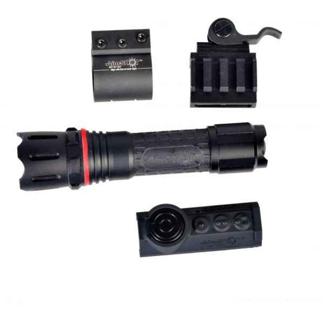 AimSHOT Infrared Wireless Tactical Flashlight Kit with Quick Release Rail Mount Black - Aimshot