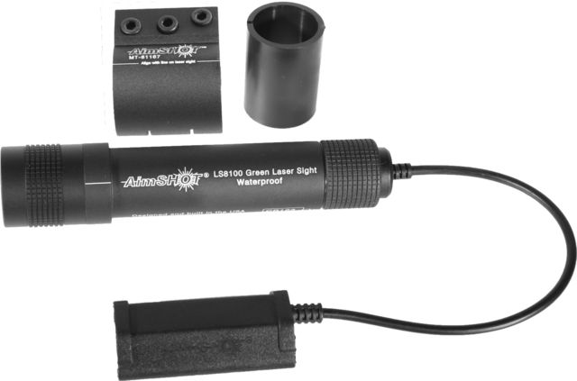 AimSHOT Ultra Compact Pistol 5mW Green Laser/LED light BLK - Aimshot