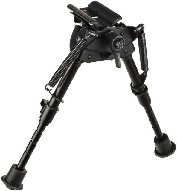 Aimtech Stud Mount 6-9 in Adjustable Lever Locking Pivot Notched Leg Bipod Heavy Duty Black - Aimtech