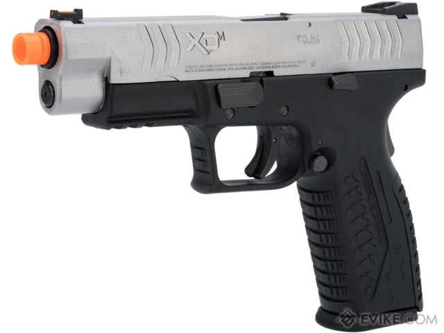 Air Venturi Springfield Armory Licensed XDM Gas Blowback Airsoft Training Pistol 4.5 Duty 2-Tone Black/Silver - Air Venturi