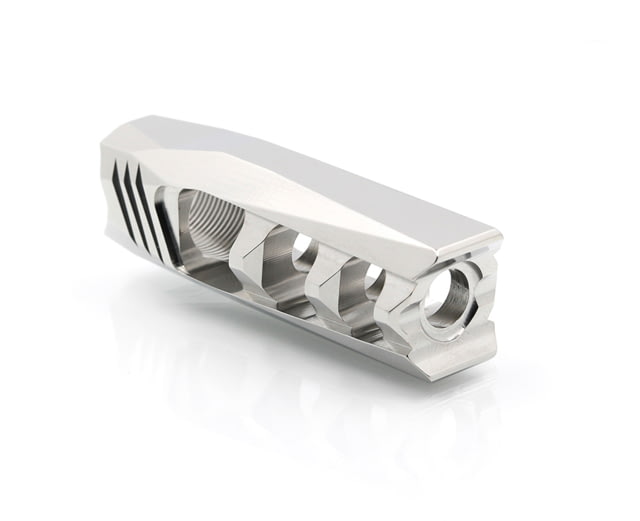 Airborne Arms AAS8 Spectre Muzzle Brake AR .308 Win/ 7.62x39mm/ 6.8mm Rem SPC/ 6.5/ 6mm ARC 5/8x24 Thread Silver - Airborne Arms