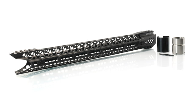 Airborne Arms Leviathan Featherweight Handguard w/ Titanium Barrel Nut AR-15 15in Length 6061-T6 Aluminum Anodized Black Medium - Airborne Arms