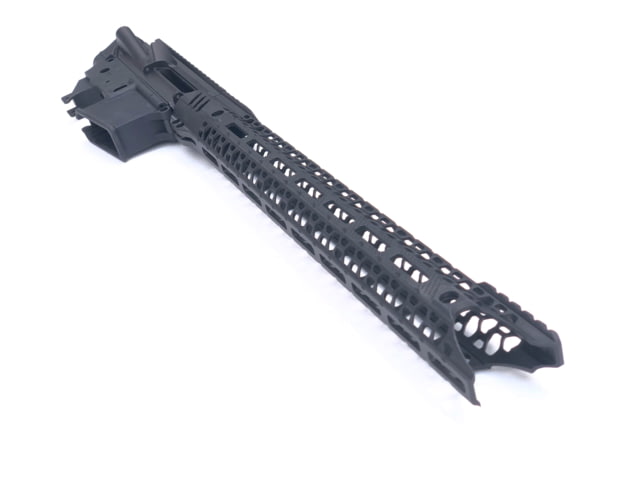 Airborne Arms Leviathan Featherweight Handguard w/ Titanium Barrel Nut AR-15 17in Length 6061-T6 Aluminum Anodized Black Medium - Airborne Arms