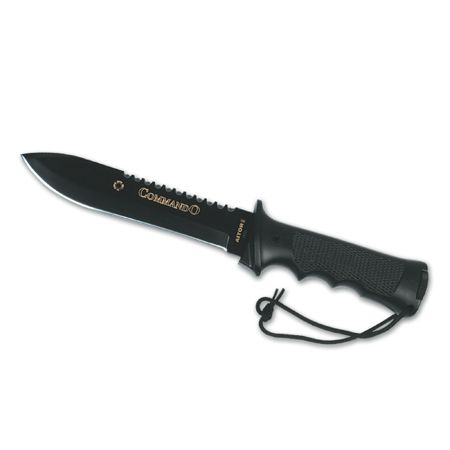 Aitor Commando Gold Fixed Blade Knife6.9in Steel Blade Black Handle - Aitor