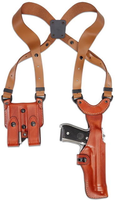 Aker Leather 106 Comfort-Flex Vertical Shoulder Strap Left M&P 9 40 45 2.0 Plain Tan - Aker Leather